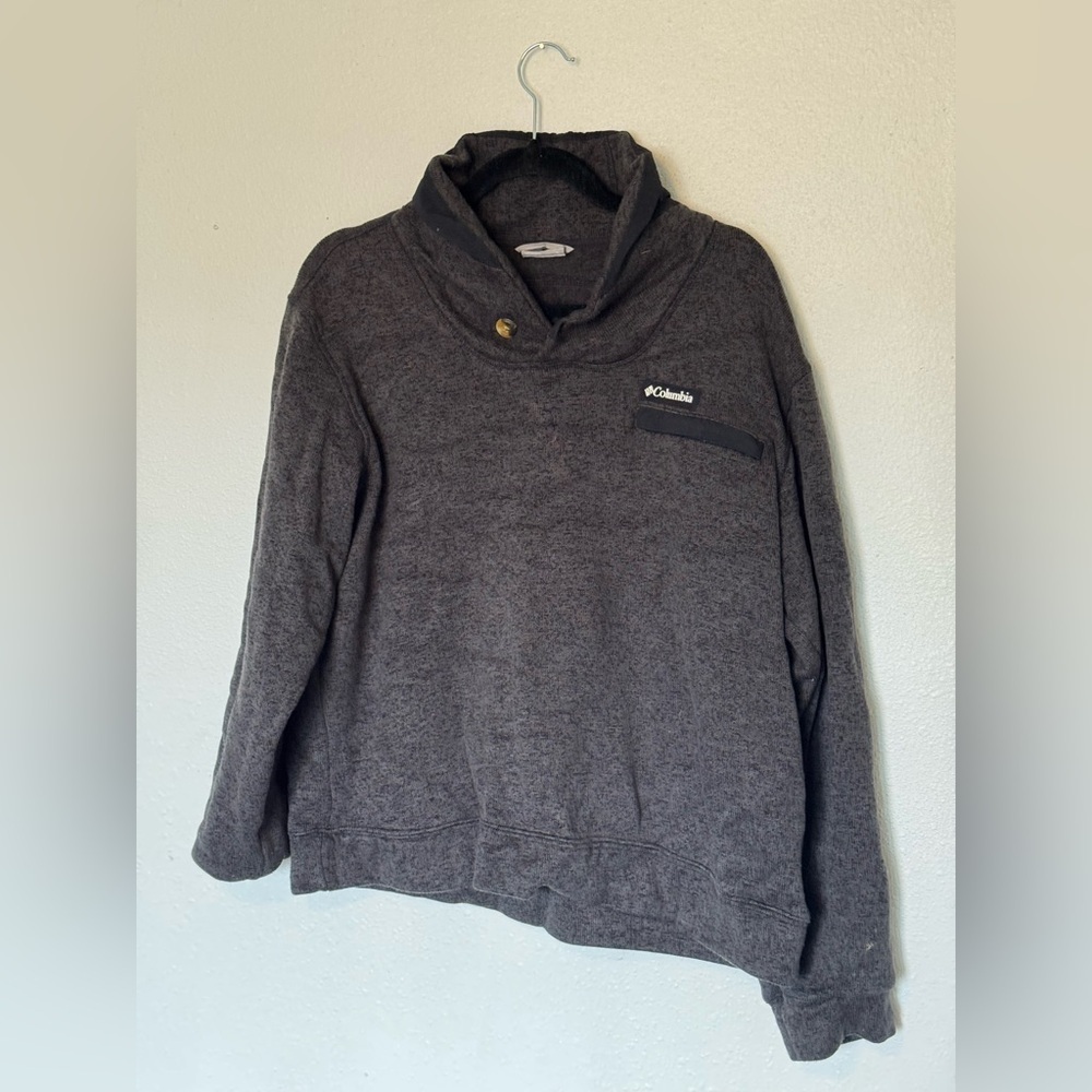 Columbia Men's Dark Gray Turtleneck Pullover Sweater XL
